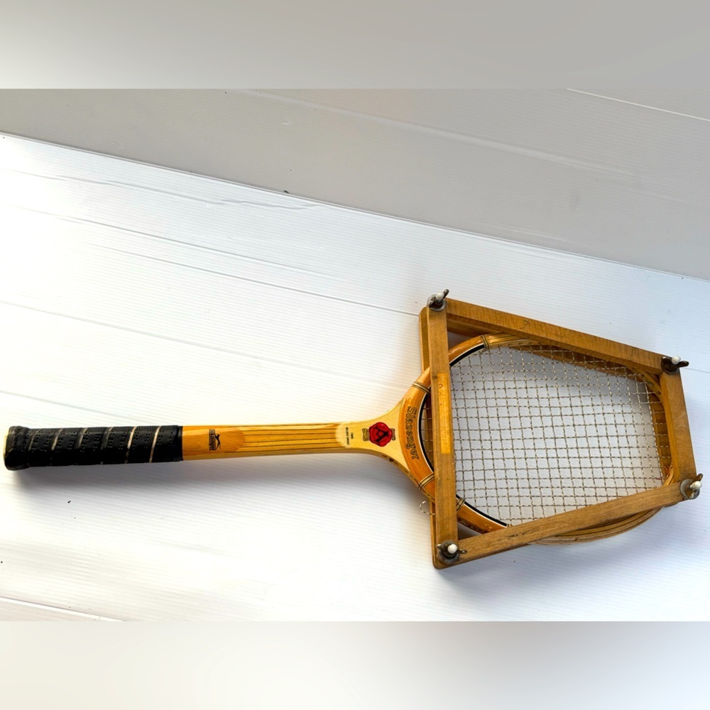 Slazenger Wooden Tennis Racket Wood Press 1970s